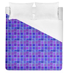 Background Mosaic Purple Blue Duvet Cover (queen Size) by Celenk