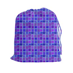 Background Mosaic Purple Blue Drawstring Pouches (xxl) by Celenk