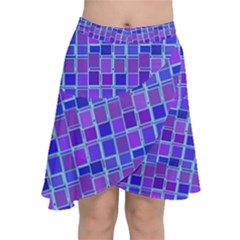 Background Mosaic Purple Blue Chiffon Wrap by Celenk