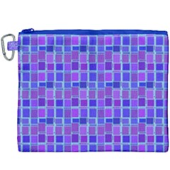 Background Mosaic Purple Blue Canvas Cosmetic Bag (xxxl)