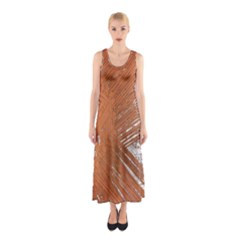 Abstract Lines Background Mess Sleeveless Maxi Dress by Celenk