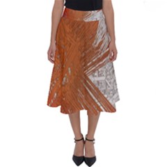 Abstract Lines Background Mess Perfect Length Midi Skirt by Celenk