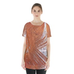 Abstract Lines Background Mess Skirt Hem Sports Top by Celenk