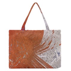 Abstract Lines Background Mess Zipper Medium Tote Bag by Celenk