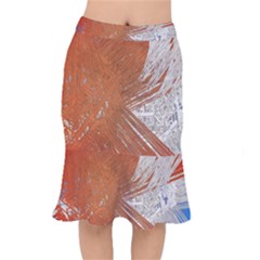 Abstract Lines Background Mess Mermaid Skirt by Celenk