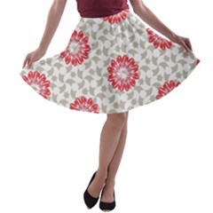 Stamping Pattern Fashion Background A-line Skater Skirt by Celenk