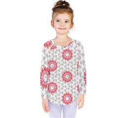 Stamping Pattern Fashion Background Kids  Long Sleeve Tee