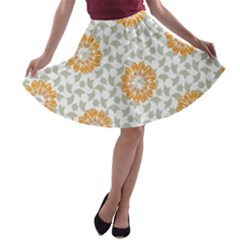 Stamping Pattern Fashion Background A-line Skater Skirt by Celenk