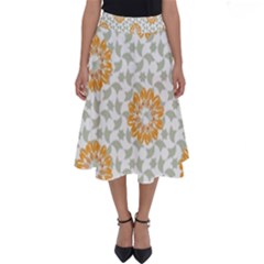 Stamping Pattern Fashion Background Perfect Length Midi Skirt