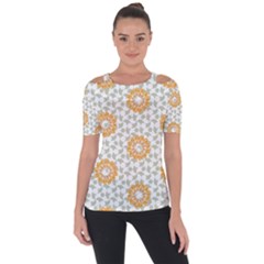 Stamping Pattern Fashion Background Short Sleeve Top