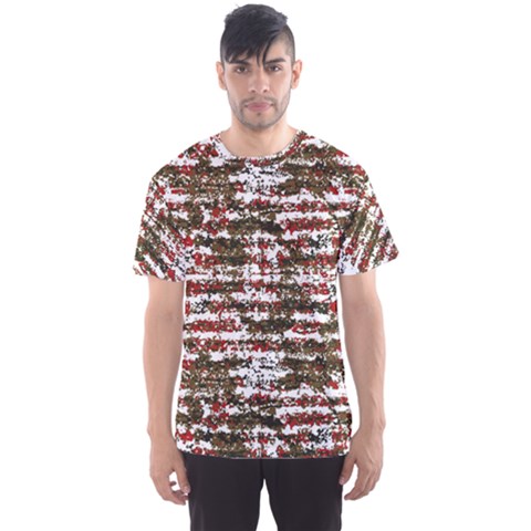 Grunge Textured Abstract Pattern Men s Sports Mesh Tee by dflcprints