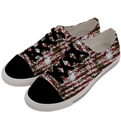 Grunge Textured Abstract Pattern Men s Low Top Canvas Sneakers by dflcprints