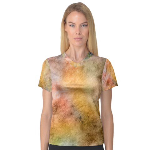 Texture Pattern Background Marbled V-neck Sport Mesh Tee by Celenk