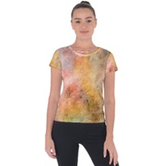 Texture Pattern Background Marbled Short Sleeve Sports Top 