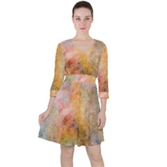 Texture Pattern Background Marbled Ruffle Dress