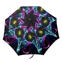 Abstract Art Color Design Lines Folding Umbrellas by Celenk