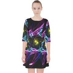 Abstract Art Color Design Lines Pocket Dress by Celenk