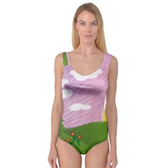 Pine Trees Sunrise Sunset Princess Tank Leotard  by Celenk