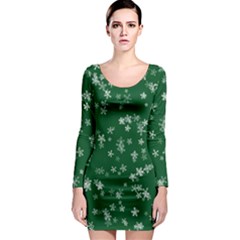 Template Winter Christmas Xmas Long Sleeve Bodycon Dress by Celenk