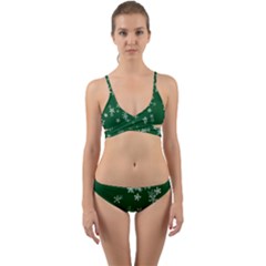 Template Winter Christmas Xmas Wrap Around Bikini Set by Celenk