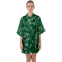 Template Winter Christmas Xmas Quarter Sleeve Kimono Robe by Celenk