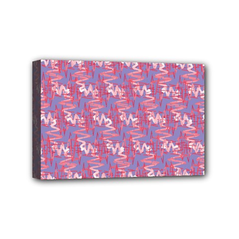 Pattern Abstract Squiggles Gliftex Mini Canvas 6  X 4  by Celenk