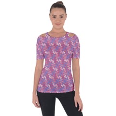 Pattern Abstract Squiggles Gliftex Short Sleeve Top