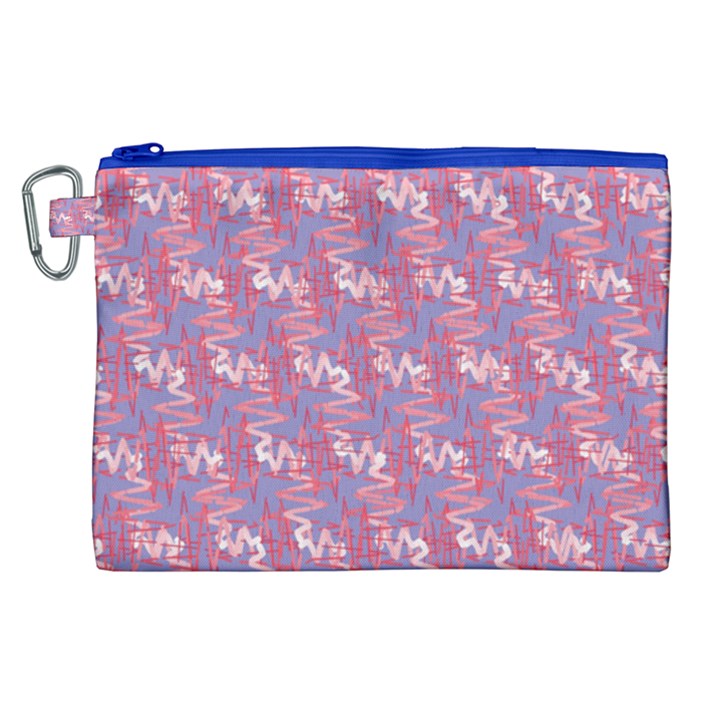 Pattern Abstract Squiggles Gliftex Canvas Cosmetic Bag (XL)