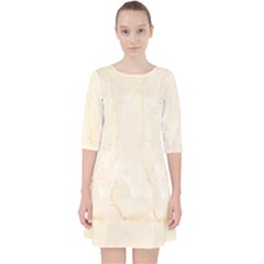 Rock Tile Marble Structure Pocket Dress