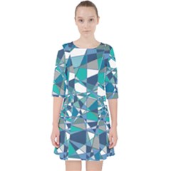 Abstract Background Blue Teal Pocket Dress