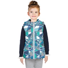 Abstract Background Blue Teal Kid s Puffer Vest