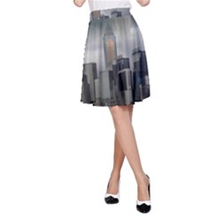 Tornado Storm Lightning Skyline A-line Skirt by Celenk