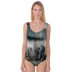 Tornado Storm Lightning Skyline Princess Tank Leotard  by Celenk