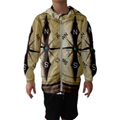 Compass North South East Wes Hooded Wind Breaker (kids) by Celenk