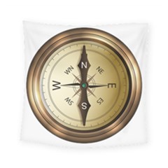 Compass North South East Wes Square Tapestry (small) by Celenk