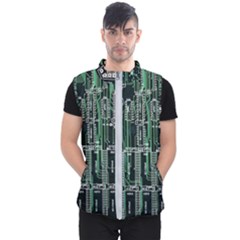 Printed Circuit Board Circuits Men s Puffer Vest by Celenk