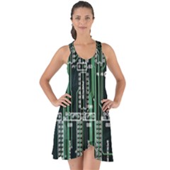 Printed Circuit Board Circuits Show Some Back Chiffon Dress