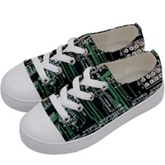 Printed Circuit Board Circuits Kids  Low Top Canvas Sneakers