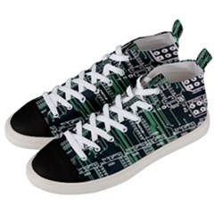 Printed Circuit Board Circuits Men s Mid-top Canvas Sneakers by Celenk