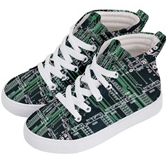 Printed Circuit Board Circuits Kid s Hi-top Skate Sneakers