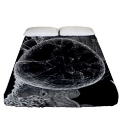 Space Universe Earth Rocket Fitted Sheet (california King Size) by Celenk