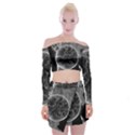 Space Universe Earth Rocket Off Shoulder Top with Mini Skirt Set View1