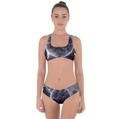 Space Universe Earth Rocket Criss Cross Bikini Set