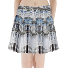 Squad Latvia Architecture Pleated Mini Skirt by Celenk