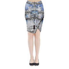 Squad Latvia Architecture Midi Wrap Pencil Skirt by Celenk