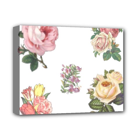 Rose Flowers Campanula Bellflower Deluxe Canvas 14  X 11  by Celenk