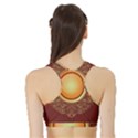 Badge Gilding Sun Red Oriental Sports Bra with Border View2