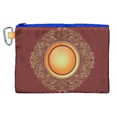 Badge Gilding Sun Red Oriental Canvas Cosmetic Bag (xl)