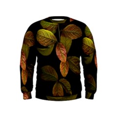 Autumn Leaves Foliage Kids  Sweatshirt by Celenk