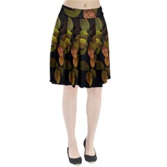 Autumn Leaves Foliage Pleated Skirt by Celenk